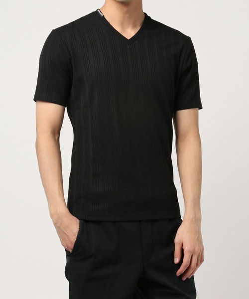 Buffalo Bobs(バッファローボブズ)の「RHONE(ローヌ)針抜きテレコ Vネック Tシャツ(Tシャツ/カットソー・メンズ・ホワイト/ブラック/ネイビー/ライトグレー/ワイン/グレー・3-4/1-2/2-3)」の8枚目の写真