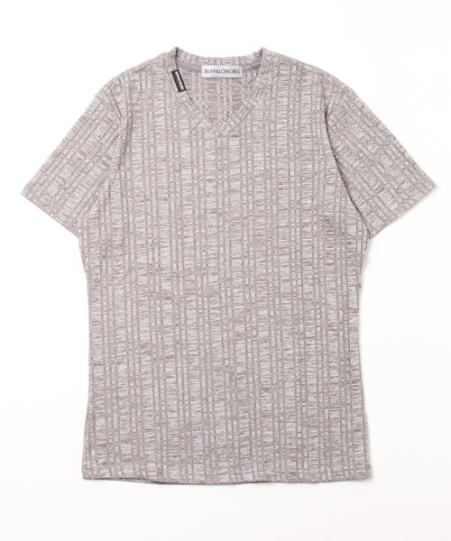 Buffalo Bobs(バッファローボブズ)の「RHONE(ローヌ)針抜きテレコ Vネック Tシャツ(Tシャツ/カットソー・メンズ・ホワイト/ブラック/ネイビー/ライトグレー/ワイン/グレー・3-4/1-2/2-3)」の9枚目の写真