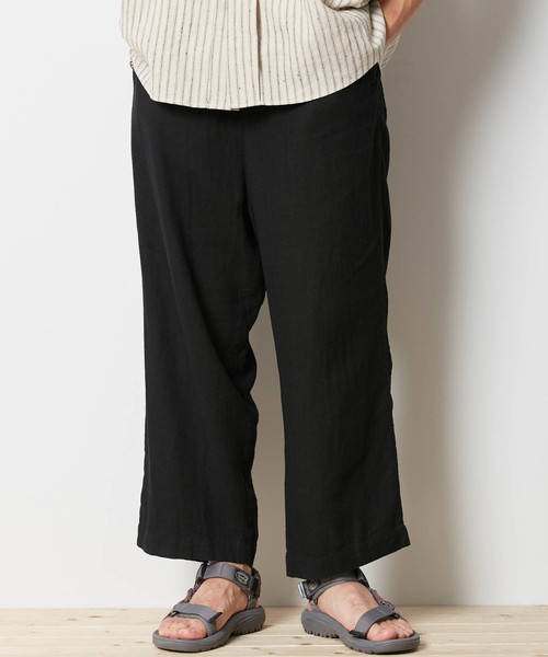 Snow Peak(スノーピーク)の「コットンリネン ドビーワイド パンツ(その他パンツ・メンズ・ブラック/キナリ・SMALL/MEDIUM/LARGE/X-LARGE)」の3枚目の写真
