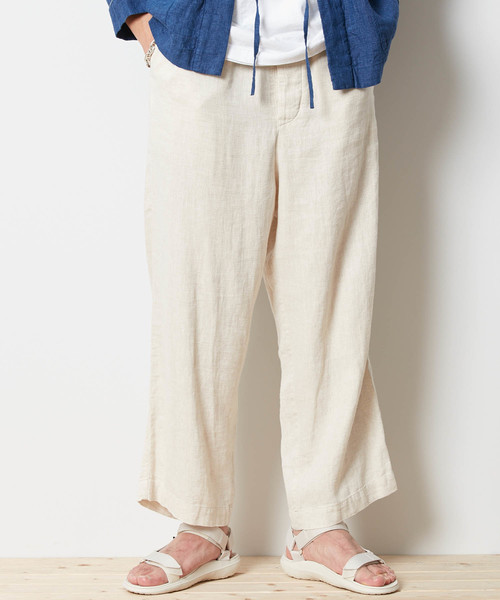 Snow Peak(スノーピーク)の「コットンリネン ドビーワイド パンツ(その他パンツ・メンズ・ブラック/キナリ・SMALL/MEDIUM/LARGE/X-LARGE)」の4枚目の写真