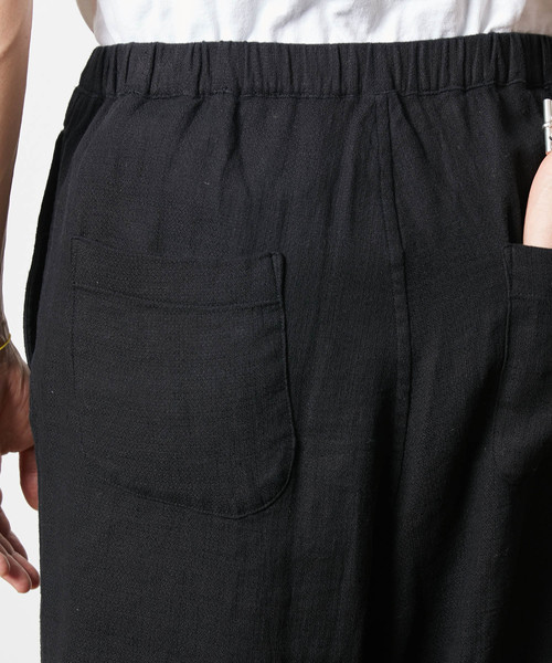 Snow Peak(スノーピーク)の「コットンリネン ドビーワイド パンツ(その他パンツ・メンズ・ブラック/キナリ・SMALL/MEDIUM/LARGE/X-LARGE)」の9枚目の写真