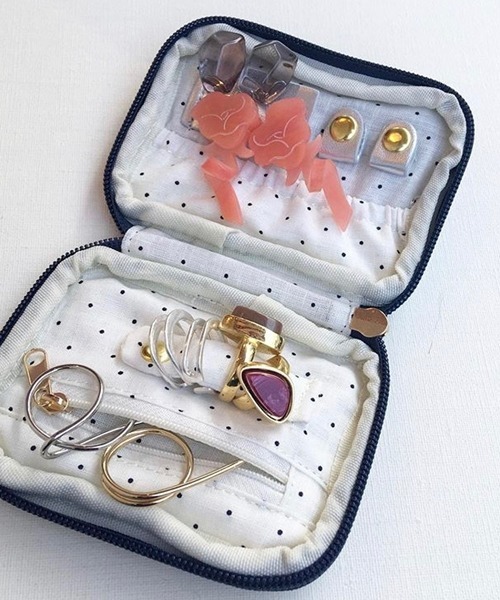 アクセサリーポーチです！ アクセサリーケース アクセサリーポーチ ダスティピンク 11x8x2