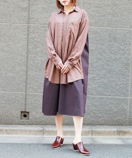 セール Shirt Layered Layered ワンピース Dress ワンピース G V G V ジーヴィージーヴィー のファッション