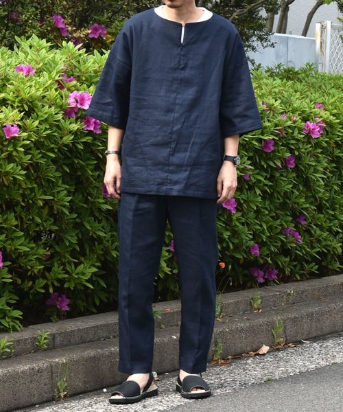 SHIPS（シップス）の「SU: リネン アンクル イージーパンツ（その他パンツ・メンズ・ブラック/ブラウン/ネイビー・S/M/L）」の14枚目の写真