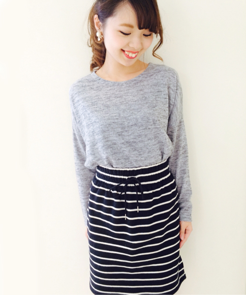 Kastane(カスタネ)の「【Kastane】スウェットミニスカート(スカート・レディース・ブラック系その他/グレー/チャコールグレー・FREE)」の1枚目の写真