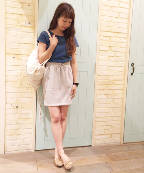 Kastane(カスタネ)の「【Kastane】スウェットミニスカート(スカート・レディース・ブラック系その他/グレー/チャコールグレー・FREE)」の3枚目の写真