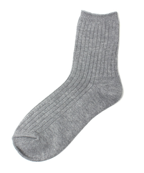 Kastane(カスタネ)の「【Kastane】リブSOX(ソックス/靴下・レディース・ライトグレー/ホワイト/ブルー/ネイビー/レッド・FREE)」の2枚目の写真