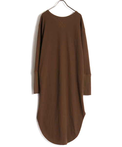 made in standard （メイドインスタンダード）の「made in standard/メイドインスタンダード 3way ワッフル ロングワンピース/カーディガン（ワンピース・レディース・ブラック/ブラウン/カーキ/ナチュラル・FREE）」の14枚目の写真