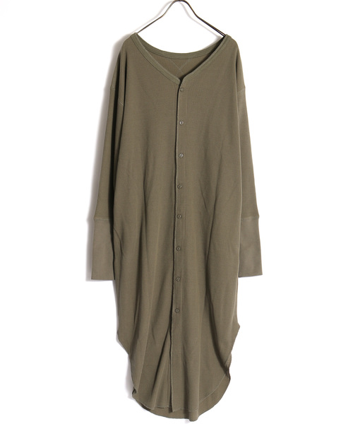 made in standard （メイドインスタンダード）の「made in standard/メイドインスタンダード 3way ワッフル ロングワンピース/カーディガン（ワンピース・レディース・ブラック/ブラウン/カーキ/ナチュラル・FREE）」の17枚目の写真