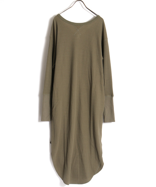 made in standard （メイドインスタンダード）の「made in standard/メイドインスタンダード 3way ワッフル ロングワンピース/カーディガン（ワンピース・レディース・ブラック/ブラウン/カーキ/ナチュラル・FREE）」の18枚目の写真