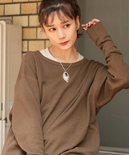 made in standard （メイドインスタンダード）の「made in standard/メイドインスタンダード 3way ワッフル ロングワンピース/カーディガン（ワンピース・レディース・ブラック/ブラウン/カーキ/ナチュラル・FREE）」の19枚目の写真