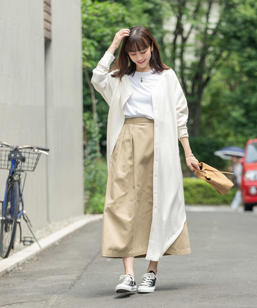 made in standard （メイドインスタンダード）の「made in standard/メイドインスタンダード 3way ワッフル ロングワンピース/カーディガン（ワンピース・レディース・ブラック/ブラウン/カーキ/ナチュラル・FREE）」の21枚目の写真