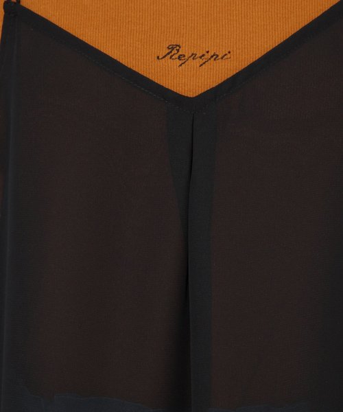 repipi armario（レピピ アルマリオ）の「シフォンキャミセットワンピース2（ワンピース・キッズ・ブラック/ベージュ/ブラウン・SMALL/MEDIUM/LARGE/X-SMALL）」の17枚目の写真