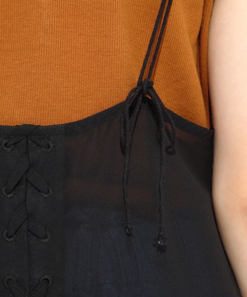 repipi armario（レピピ アルマリオ）の「シフォンキャミセットワンピース2（ワンピース・キッズ・ブラック/ベージュ/ブラウン・SMALL/MEDIUM/LARGE/X-SMALL）」の12枚目の写真