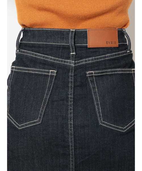 EVRIS（エヴリス）の「ドッキングイレギュラーヘムDENIMスカート（デニムスカート・レディース・ブラック/インディゴブルー・SMALL/MEDIUM）」の22枚目の写真