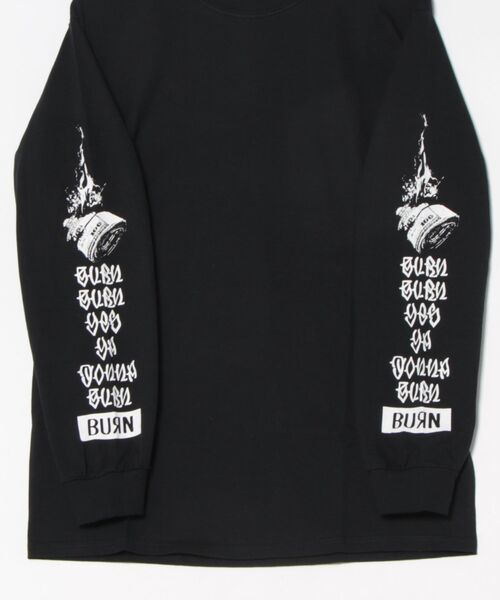 Port(ポート)の「【 eyedy / アイディー 】BURN BURN L/S TEE(Tシャツ/カットソー・メンズ・ブラック/オレンジ・M/L/XL/XXL)」の5枚目の写真
