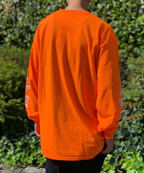 Port(ポート)の「【 eyedy / アイディー 】BURN BURN L/S TEE(Tシャツ/カットソー・メンズ・ブラック/オレンジ・M/L/XL/XXL)」の7枚目の写真