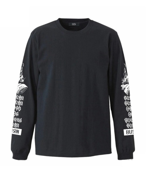 Port(ポート)の「【 eyedy / アイディー 】BURN BURN L/S TEE(Tシャツ/カットソー・メンズ・ブラック/オレンジ・M/L/XL/XXL)」の3枚目の写真