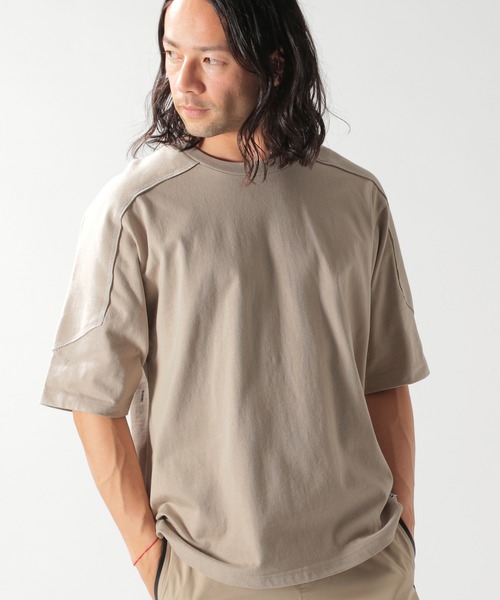 EVERLAST(スポーツ・ライフスタイル)(エバーラスト)の「【EVERLAST(エバーラスト)】別注フットボールハーフスリーブTEE(Tシャツ/カットソー・メンズ・ブラック/ベージュ/オフホワイト・SMALL/MEDIUM/LARGE)」の1枚目の写真