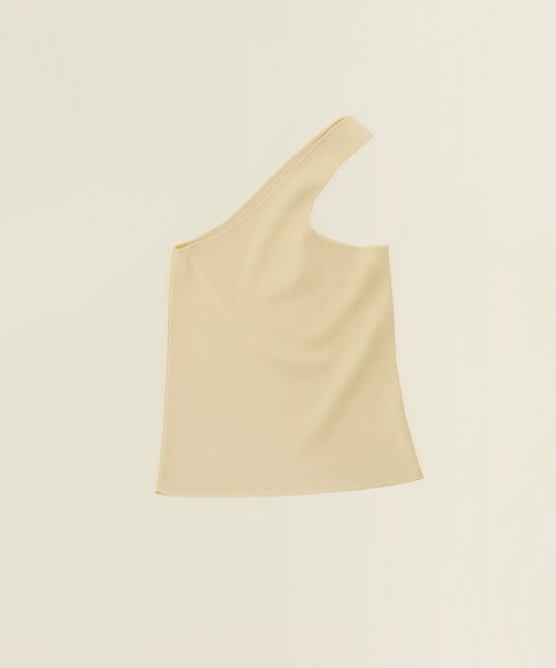 TODAYFUL（トゥデイフル）の「アシンメトリーニットタンク（タンクトップ・レディース・オフホワイト/ミント/キャメル/ピンクベージュ・FREE）」の8枚目の写真
