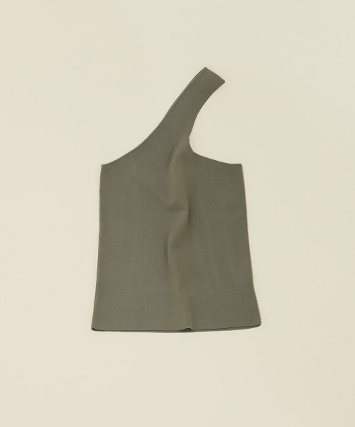 TODAYFUL（トゥデイフル）の「アシンメトリーニットタンク（タンクトップ・レディース・オフホワイト/ミント/キャメル/ピンクベージュ・FREE）」の9枚目の写真