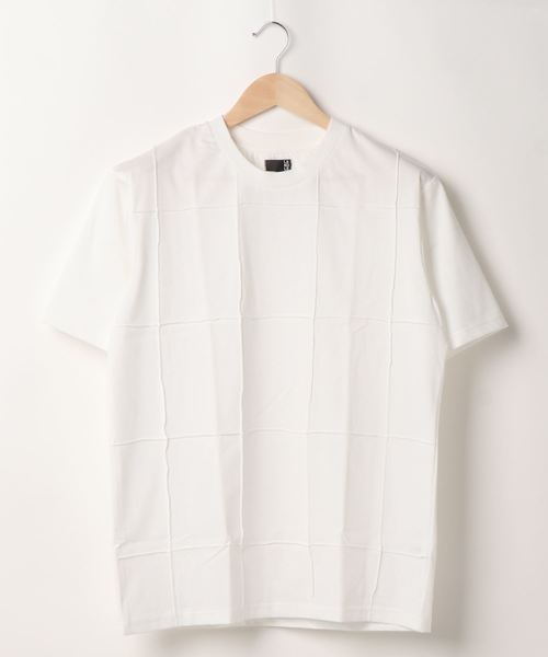 LAKOLE（ラコレ）の「ピンタックデザインTシャツ / LAKOLE（Tシャツ/カットソー・メンズ・ホワイト/ブラック/ベージュ/ラベンダー・MEDIUM/LARGE）」の2枚目の写真