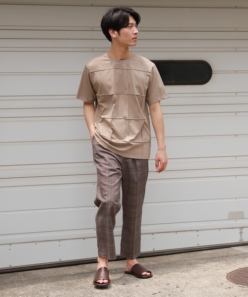 LAKOLE（ラコレ）の「ピンタックデザインTシャツ / LAKOLE（Tシャツ/カットソー・メンズ・ホワイト/ブラック/ベージュ/ラベンダー・MEDIUM/LARGE）」の14枚目の写真