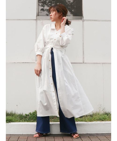 dazzlin（ダズリン）の「ハイウエストポケットワイドパンツ（デニムパンツ・レディース・インディゴブルー/オフホワイト・SMALL/MEDIUM）」の6枚目の写真