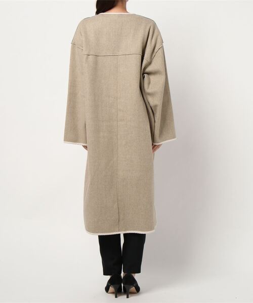 coca（coca）（コカ）の「ニットモッサパイピングコート（その他アウター・レディース・ベージュ・ONE SIZE）」の3枚目の写真