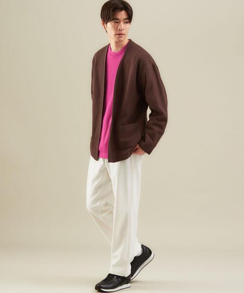 ワッフル イージーカーディガン -ハンドウォッシャブル-<A DAY IN THE LIFE> a day in the life - NAVYメランジ ワッフル イージーカーディガン