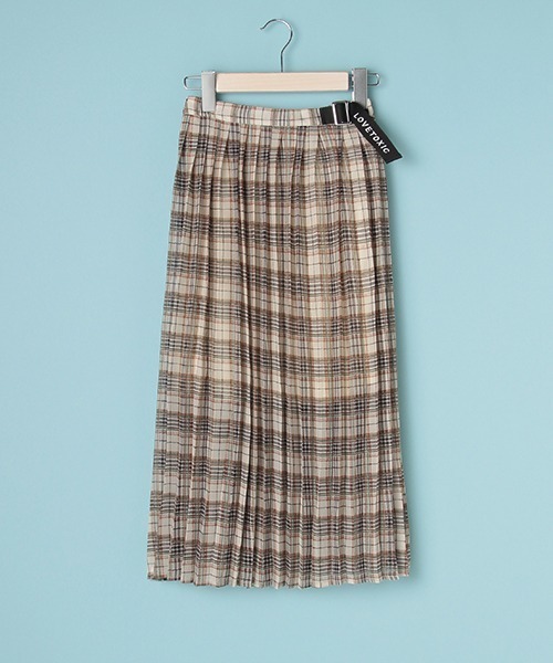 セール プリーツチェック柄ロングスカート スカート Lovetoxic ラブトキシック のファッション通販 Zozotown