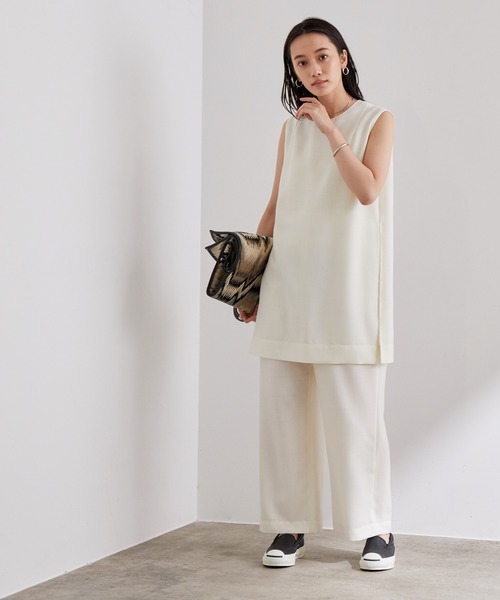 ADAM ET ROPE'（アダムエロペ）の「レイヤードコンビネゾン（つなぎ/オールインワン・レディース・ブラック/キナリ・FREE）」の5枚目の写真