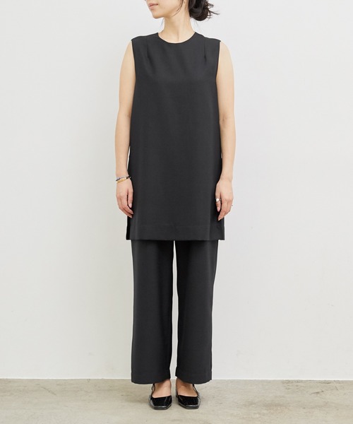 ADAM ET ROPE'（アダムエロペ）の「レイヤードコンビネゾン（つなぎ/オールインワン・レディース・ブラック/キナリ・FREE）」の3枚目の写真