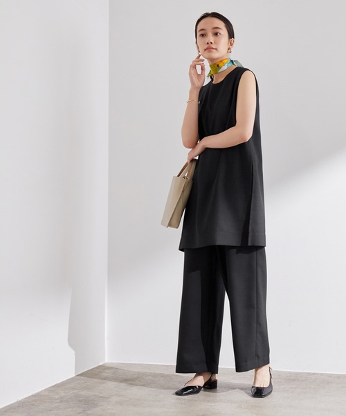 ADAM ET ROPE'（アダムエロペ）の「レイヤードコンビネゾン（つなぎ/オールインワン・レディース・ブラック/キナリ・FREE）」の12枚目の写真