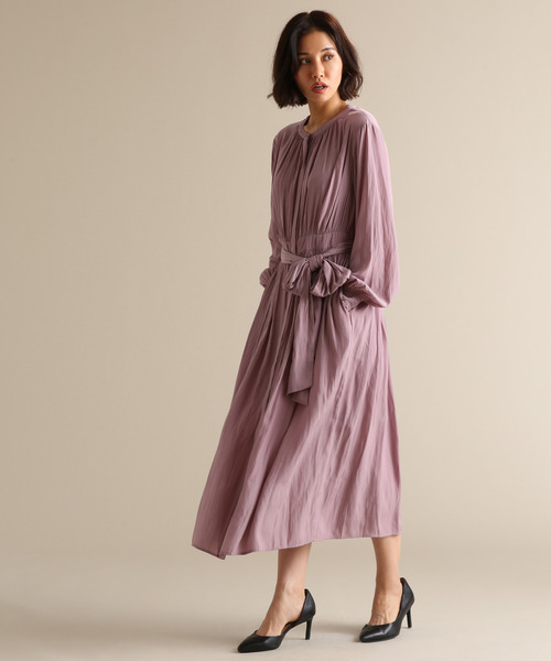 Tiara(ティアラ)の「前開きギャザーワンピース(ワンピース・レディース・ピンク/グレー/ブラック・FREE)」の5枚目の写真