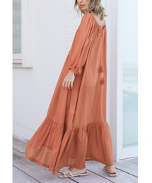 Gathered Neck Maxi Dress/ギャザーネックマキシドレス