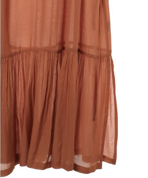 ALEXIA STAM(アリシアスタン)の「Gathered Neck Maxi Dress/ギャザーネックマキシドレス(ワンピース・レディース・ブラウン系その他/カーキ・FREE)」の7枚目の写真