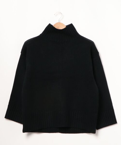 STYLEBLOCK（スタイルブロック）の「3Gアクリル天竺編みハーフネックニットプルオーバー（ニット/セーター・レディース・ベージュ/ブルー/アイボリー/キャメル/ブラック・M）」の9枚目の写真