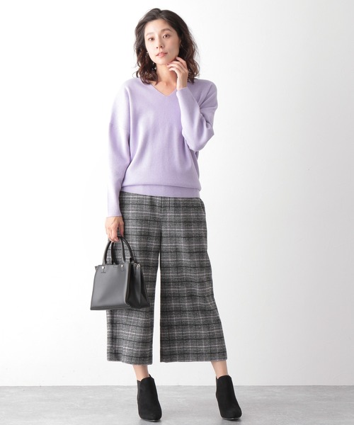 LEPSIM(レプシィム)の「ウールMIXクロップドパンツ 893427(その他パンツ・レディース・ブラック/ブラウン・MEDIUM/LARGE)」の3枚目の写真