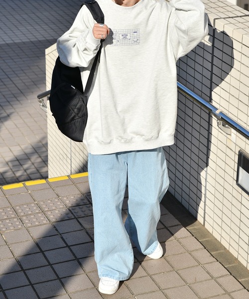 Perushu（ペルーシュ）の「ヴィンテージタッチ裏起毛スウェット（スウェット・メンズ・ブラック系その他/ダークブルー/ブラック/霜降りグレー・LARGE/MEDIUM）」の9枚目の写真