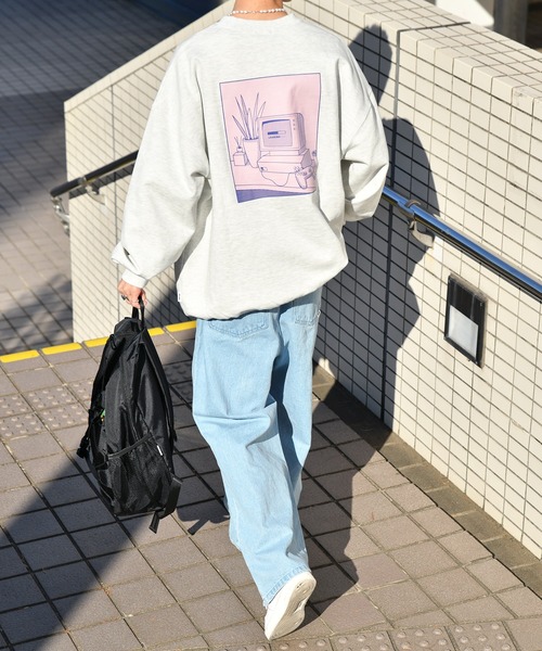 Perushu（ペルーシュ）の「ヴィンテージタッチ裏起毛スウェット（スウェット・メンズ・ブラック系その他/ダークブルー/ブラック/霜降りグレー・LARGE/MEDIUM）」の12枚目の写真