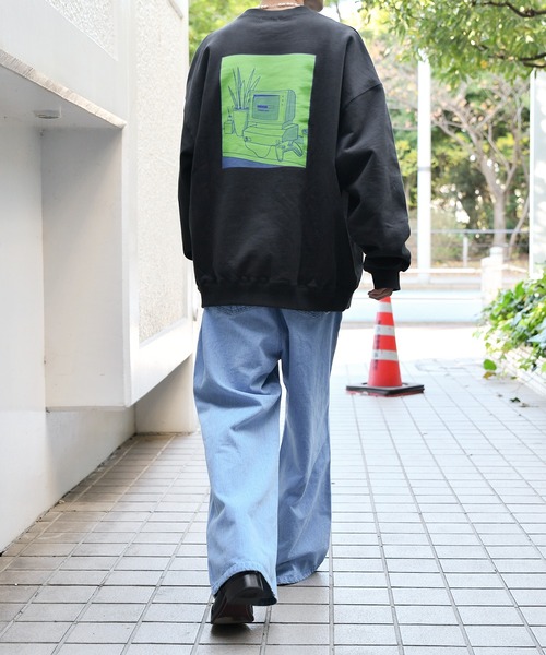 Perushu（ペルーシュ）の「ヴィンテージタッチ裏起毛スウェット（スウェット・メンズ・ブラック系その他/ダークブルー/ブラック/霜降りグレー・LARGE/MEDIUM）」の20枚目の写真