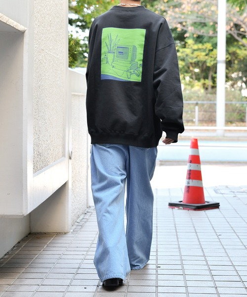 Perushu（ペルーシュ）の「ヴィンテージタッチ裏起毛スウェット（スウェット・メンズ・ブラック系その他/ダークブルー/ブラック/霜降りグレー・LARGE/MEDIUM）」の21枚目の写真