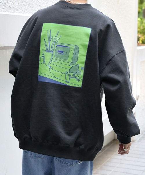 Perushu（ペルーシュ）の「ヴィンテージタッチ裏起毛スウェット（スウェット・メンズ・ブラック系その他/ダークブルー/ブラック/霜降りグレー・LARGE/MEDIUM）」の6枚目の写真