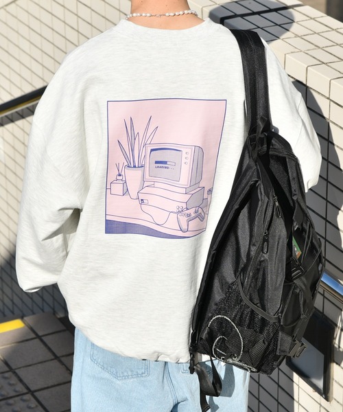 Perushu（ペルーシュ）の「ヴィンテージタッチ裏起毛スウェット（スウェット・メンズ・ブラック系その他/ダークブルー/ブラック/霜降りグレー・LARGE/MEDIUM）」の5枚目の写真