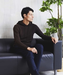 MICHEL KLEIN HOMME    | ニットパーカー（ロイヤルグラデーションパーカー）(ニット/セーター)