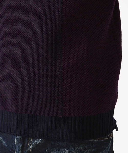 MICHEL KLEIN HOMME   （ミッシェルクランオム）の「ニットパーカー（ロイヤルグラデーションパーカー）（ニット/セーター・メンズ・ライトブラウン/ボルドー・46/48）」の7枚目の写真