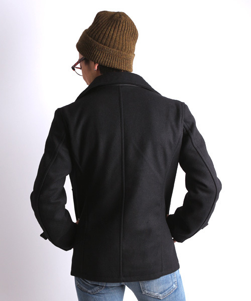 Denime（ドゥニーム）の「BASIC MELTON P COAT（ピーコート・メンズ・ブラック/ネイビー/ワイン/グレー/ベージュ・MEDIUM/SMALL/LARGE）」の8枚目の写真
