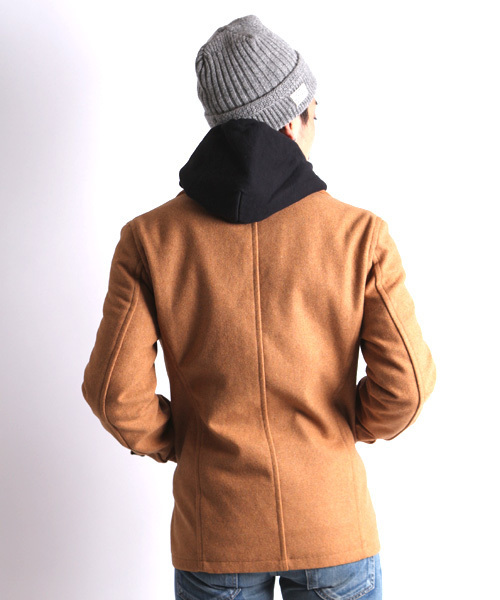 Denime（ドゥニーム）の「BASIC MELTON P COAT（ピーコート・メンズ・ブラック/ネイビー/ワイン/グレー/ベージュ・MEDIUM/SMALL/LARGE）」の17枚目の写真