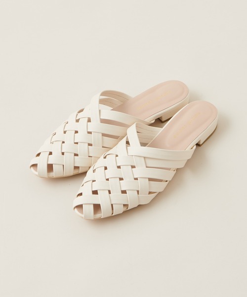 natural couture（ナチュラルクチュール）の「編みメッシュバブーシュ（その他シューズ・レディース・ブラウン/イエロー/アイボリー・MEDIUM/LARGE）」の2枚目の写真